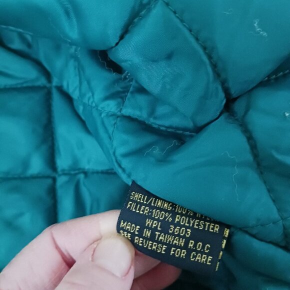 Vintage Boat Works Navigation Coat Men's Size XL Teal Yellow Black - Picture 6 of 8